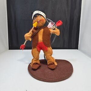 Annalee Mobilitee Doll Native American Style Felt Hunter Bow & Arrow Vintage (X)